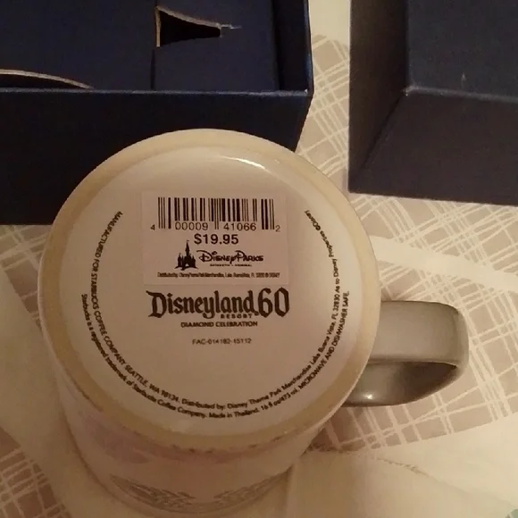 Starbucks Disneyland Diamond Celebration Mug - White and Blue - Picture 5 of 6